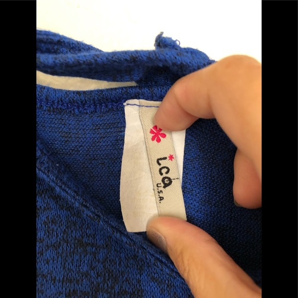 Sexy Blue long sleeve open shoulder dress - Picture 3 of 3